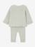 Ensemble bébé mixte gilet pantalon en tricot blanc+gris clair chiné+vert d'eau+vert sauge - vertbaudet enfant 