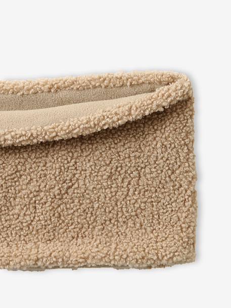 Sherpa Snood with Fleece Lining for Boys beige - vertbaudet enfant 