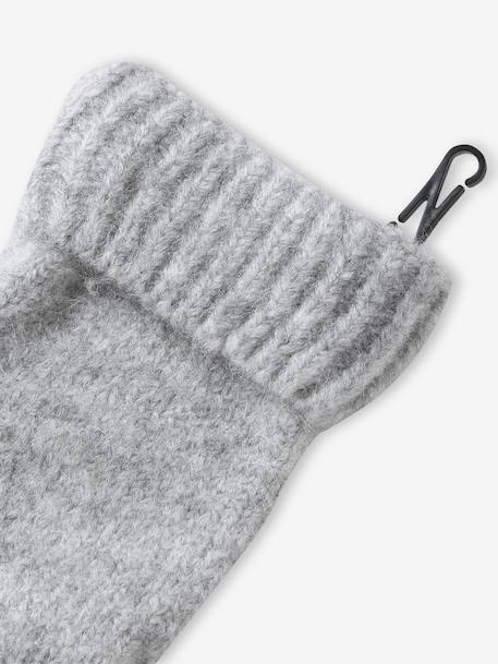 Beanie + Snood + Mittens Set in Shimmering Cable-Knit marl grey+PINK MEDIUM SOLID - vertbaudet enfant 