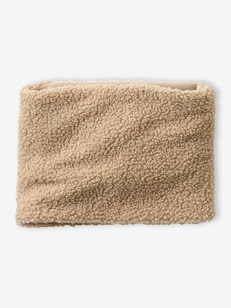 Sherpa Snood with Fleece Lining for Boys beige - vertbaudet enfant 