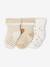 Pack of 3 pairs of 'hearts' socks for baby girls ecru+hazel - vertbaudet enfant 