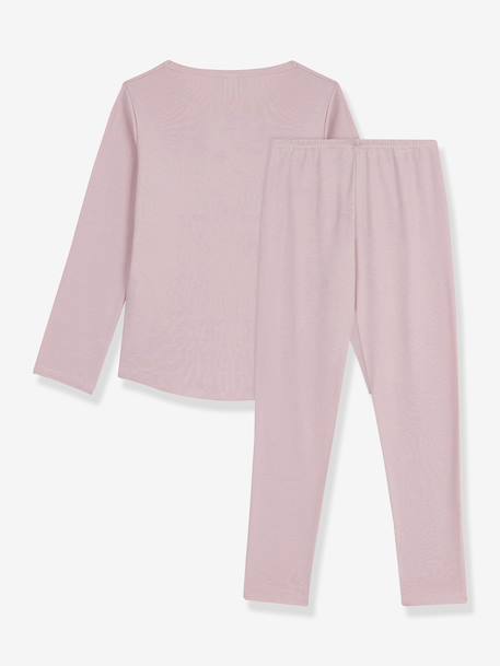Cotton 1x1 rib pyjamas for children PETIT BATEAU rose - vertbaudet enfant 