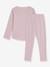 Cotton 1x1 rib pyjamas for children PETIT BATEAU rose - vertbaudet enfant 