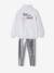 Metallic Sportswear Set for Girls: Sweatshirt & Leggings marl grey - vertbaudet enfant 