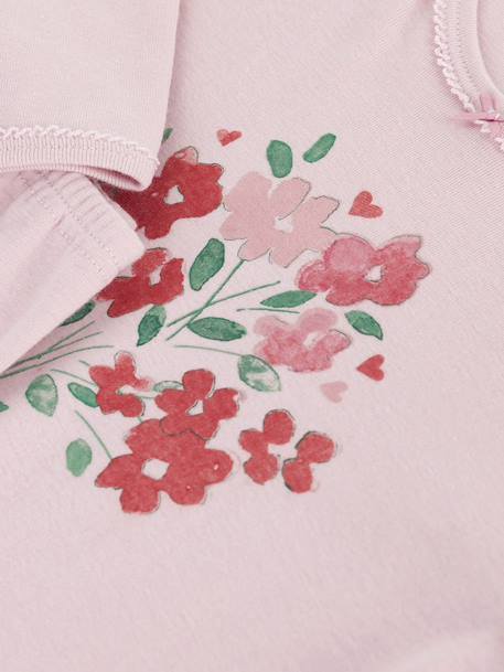 Cotton 1x1 rib pyjamas for children PETIT BATEAU rose - vertbaudet enfant 