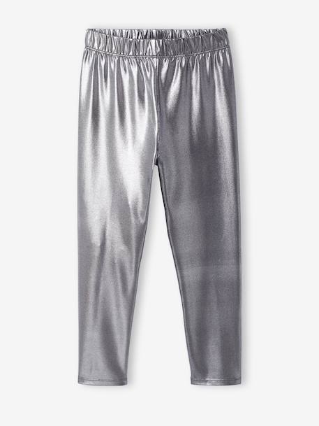 Ensemble sweat et legging métalisé sport fille gris chiné - vertbaudet enfant 