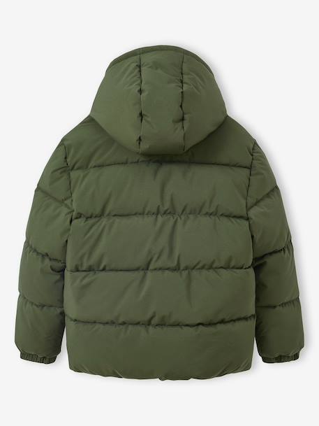 Doudoune garçon puffy anthracite+gris ardoise+kaki - vertbaudet enfant 