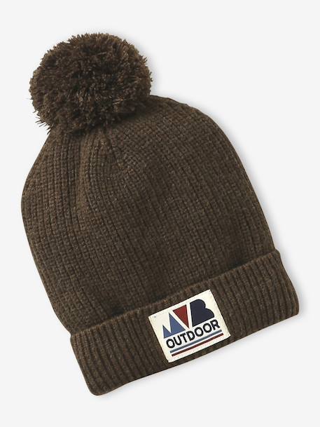 Boys' beanie + snood + mittens/gloves 'Outdoor' set grey blue+khaki - vertbaudet enfant 
