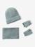 Beanie + Snood + Gloves/Mittens Set for Girls sage green - vertbaudet enfant 