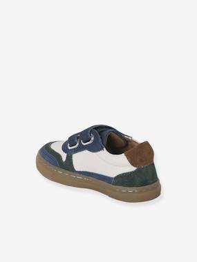 -Baskets bébé garçon cuir à scratchs