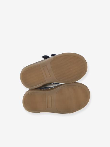 Baskets bébé garçon cuir à scratchs lot bleu - vertbaudet enfant 