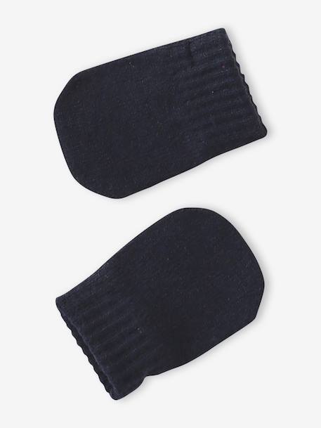 Ensemble Bonnet Snood Moufles Bébé Garçon encre - vertbaudet enfant 