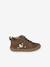 Soft leather lace-up ankle boots for baby's first steps brown+fuchsia+rose - vertbaudet enfant 