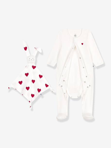 Ensemble cadeau naissance en velours white - vertbaudet enfant 