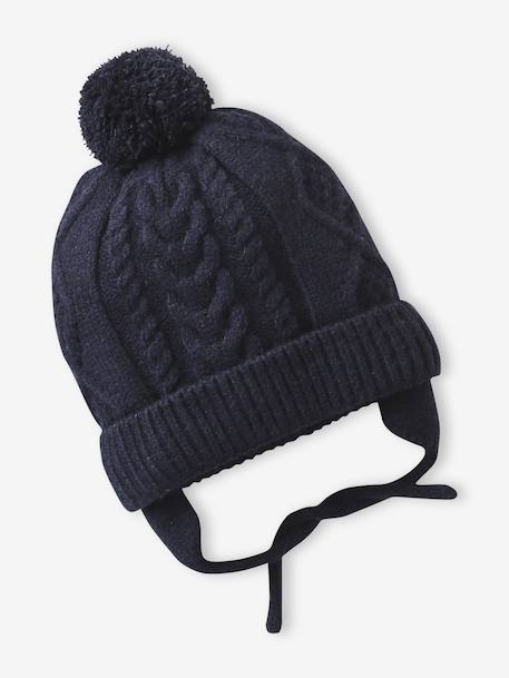 Beanie, Snood & Mittens Set for Baby Boys ink blue - vertbaudet enfant 
