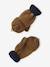 Boy's twisted set: beanie + snood + mittens/gloves ochre - vertbaudet enfant 