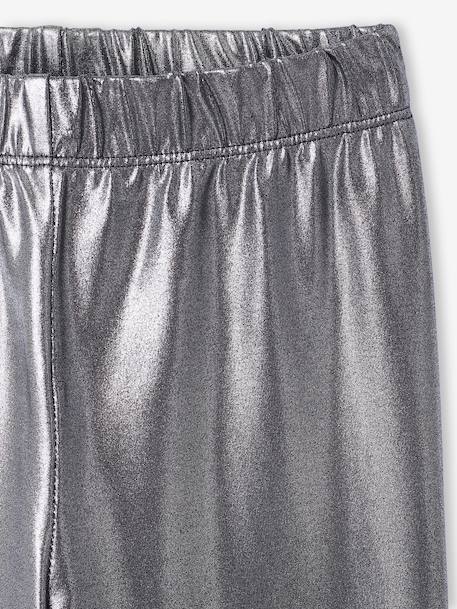 Metallic Sportswear Set for Girls: Sweatshirt & Leggings marl grey - vertbaudet enfant 