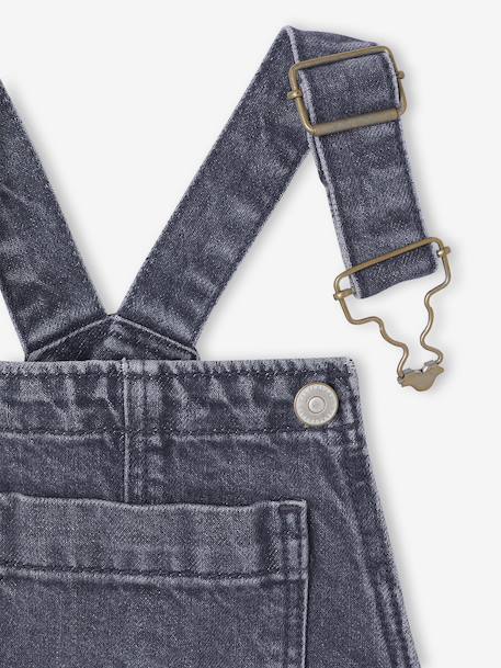 Wide-Leg Denim Dungarees for Girls black denim+denim grey+stone - vertbaudet enfant 