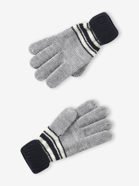 Urban Park beanie + snood + mittens/gloves set for boys marl grey - vertbaudet enfant 