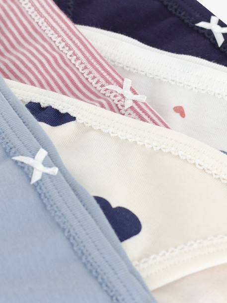 Pack of 2 Heart Print Cotton Briefs for Girls, PETIT BATEAU multicoloured - vertbaudet enfant 