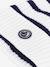 PETIT BATEAU striped beanie for children in knitted fabric with fleece lining navy blue - vertbaudet enfant 