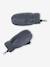 Boys' beanie + snood + mittens/gloves 'Outdoor' set grey blue+khaki - vertbaudet enfant 