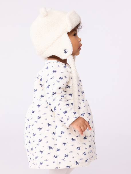 Chapka bébé en fausse fourrure doublée sherpa écru - vertbaudet enfant 
