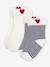 Pack of 2 pairs of baby socks in embroidered cotton PETIT BATEAU navy blue - vertbaudet enfant 