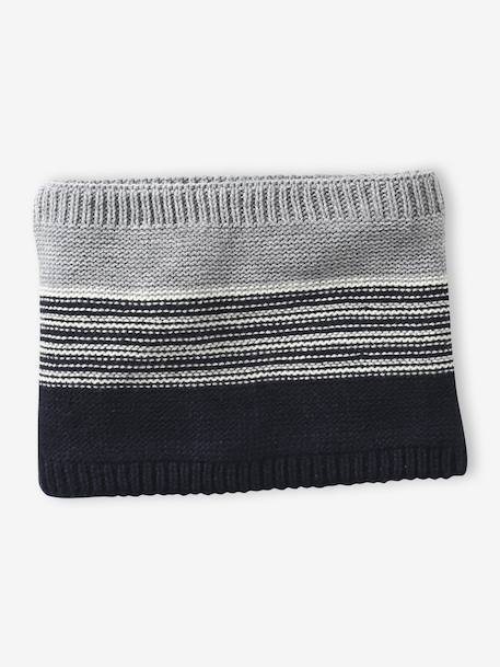 Urban Park beanie + snood + mittens/gloves set for boys marl grey - vertbaudet enfant 