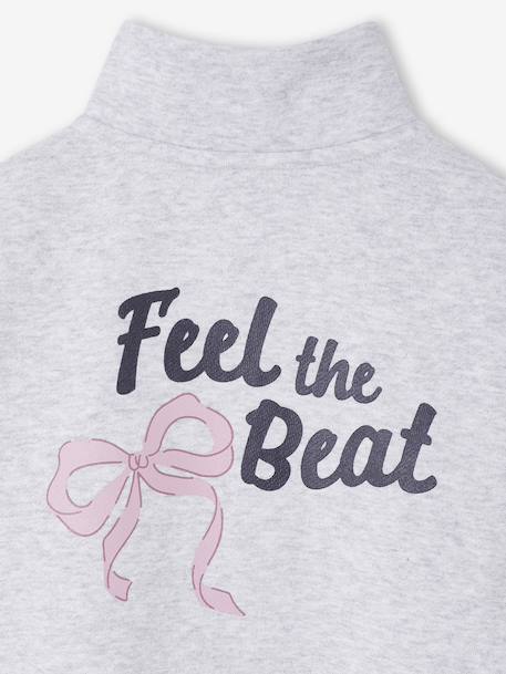 Metallic Sportswear Set for Girls: Sweatshirt & Leggings marl grey - vertbaudet enfant 
