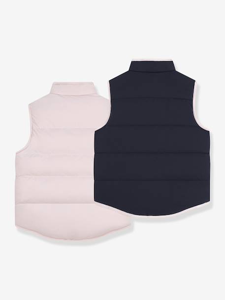 PETIT BATEAU reversible two-tone sleeveless lightweight jacket for children rose - vertbaudet enfant 