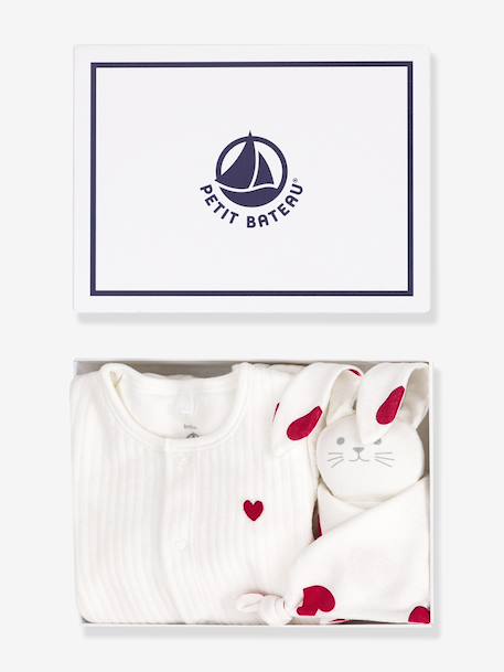 Newborn gift set in PETIT BATEAU velvet white - vertbaudet enfant 