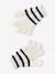 Striped set for boys: beanie + snood + mittens/gloves ecru - vertbaudet enfant 