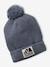 Boys' beanie + snood + mittens/gloves 'Outdoor' set grey blue+khaki - vertbaudet enfant 