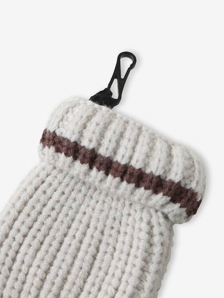 'Bear' Beanie, Snood & Mittens Set for Babies clay beige - vertbaudet enfant 