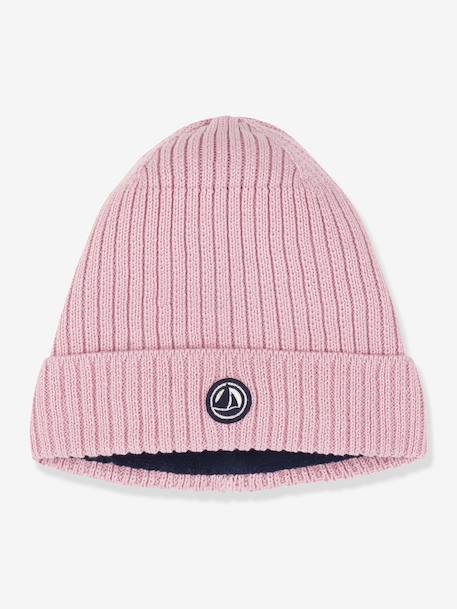 PETIT BATEAU knitted beanie for children with fleece lining rose - vertbaudet enfant 