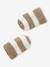 Striped Peruvian beanie, snood and mittens set for babies striped beige - vertbaudet enfant 