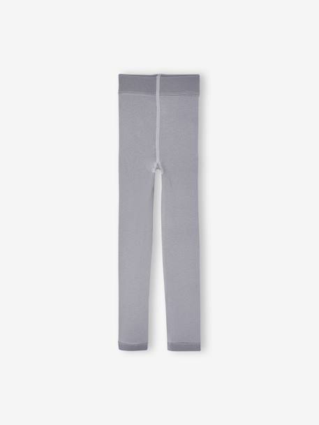 Polar Fleece Leggings for Girls Black+Blue+marl grey+mauve+pearly grey - vertbaudet enfant 