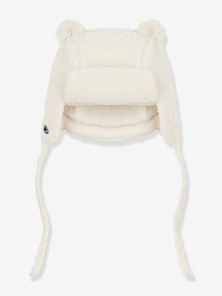 Baby trapper hat in faux fur with sherpa lining PETIT BATEAU ecru - vertbaudet enfant 