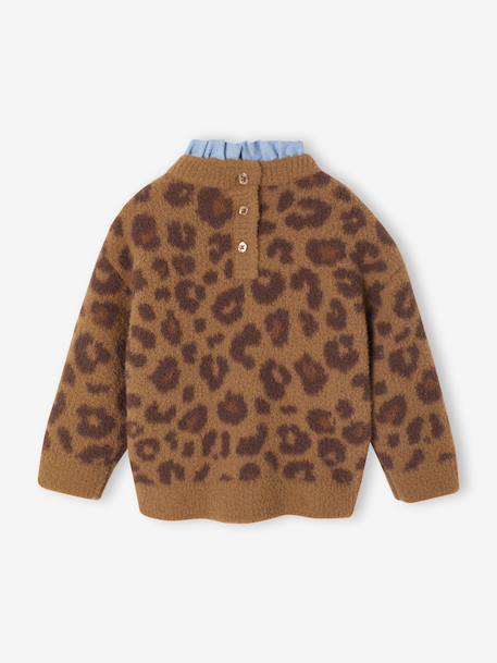 Leopard chambray baby jumper brown - vertbaudet enfant 