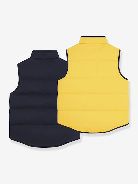 PETIT BATEAU reversible two-tone sleeveless lightweight jacket for children navy blue - vertbaudet enfant 