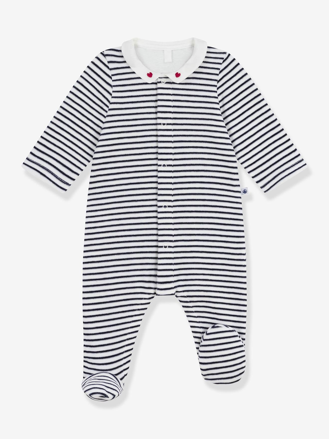 Pyjama Bébé Garçon Noël Velours – Broderies Thème Noël, Pieds Antidérapants, Taille 12 Mois (74 Cm) - 3