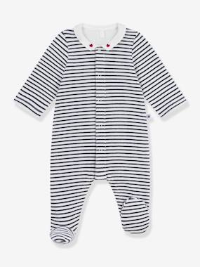 -Pyjama bébé en velours à col imprimé