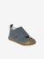 Canvas touch-fastening slippers for babies printed blue - vertbaudet enfant 