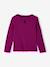 Long-Sleeved Ribbed Knit T-Shirt for Girls navy blue+purple clover - vertbaudet enfant 