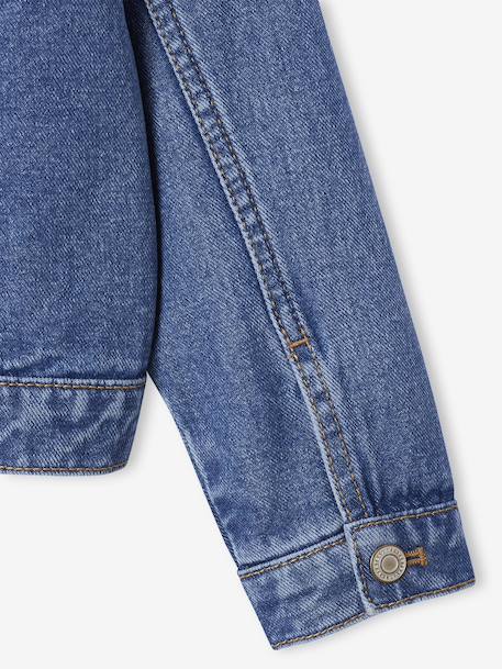 Denim Jacket for Girls light blue+medium blue - vertbaudet enfant 