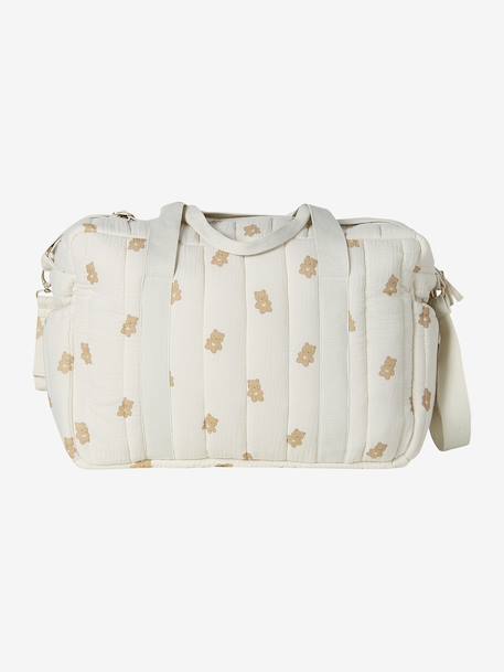 24-hour bag MAMA TEDDY ecru+white - vertbaudet enfant 
