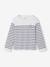 Tee-shirt marinière fille manches longues rayé bleu+vert sauge - vertbaudet enfant 