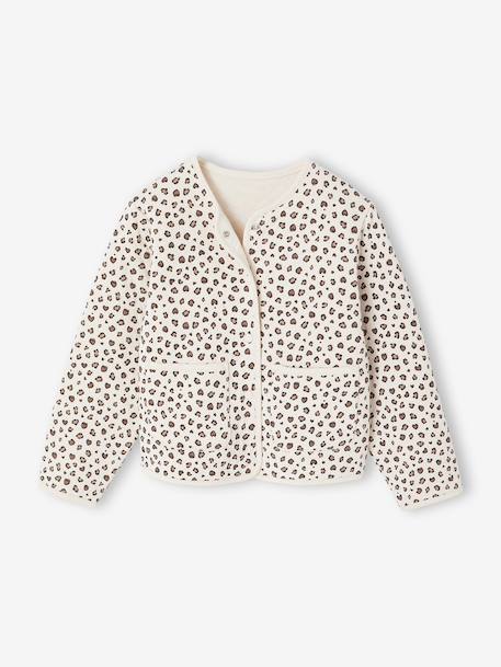Dress & Quilted Jacket Set for Girls anthracite+dusky pink - vertbaudet enfant 