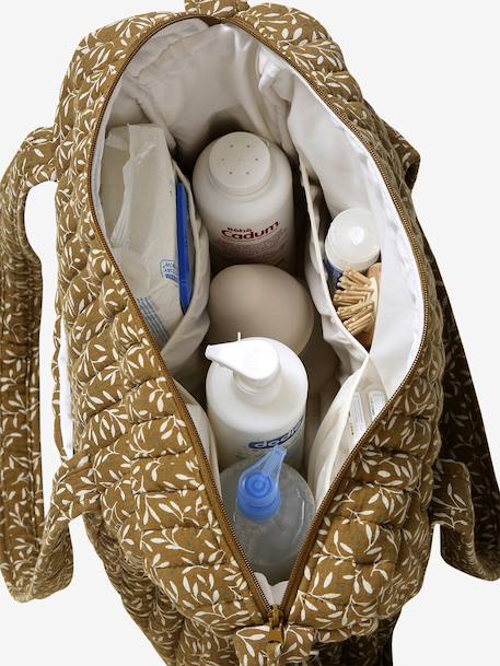 JOIOSA cotton muslin changing bag bronze+ecru+night blue+printed beige - vertbaudet enfant 